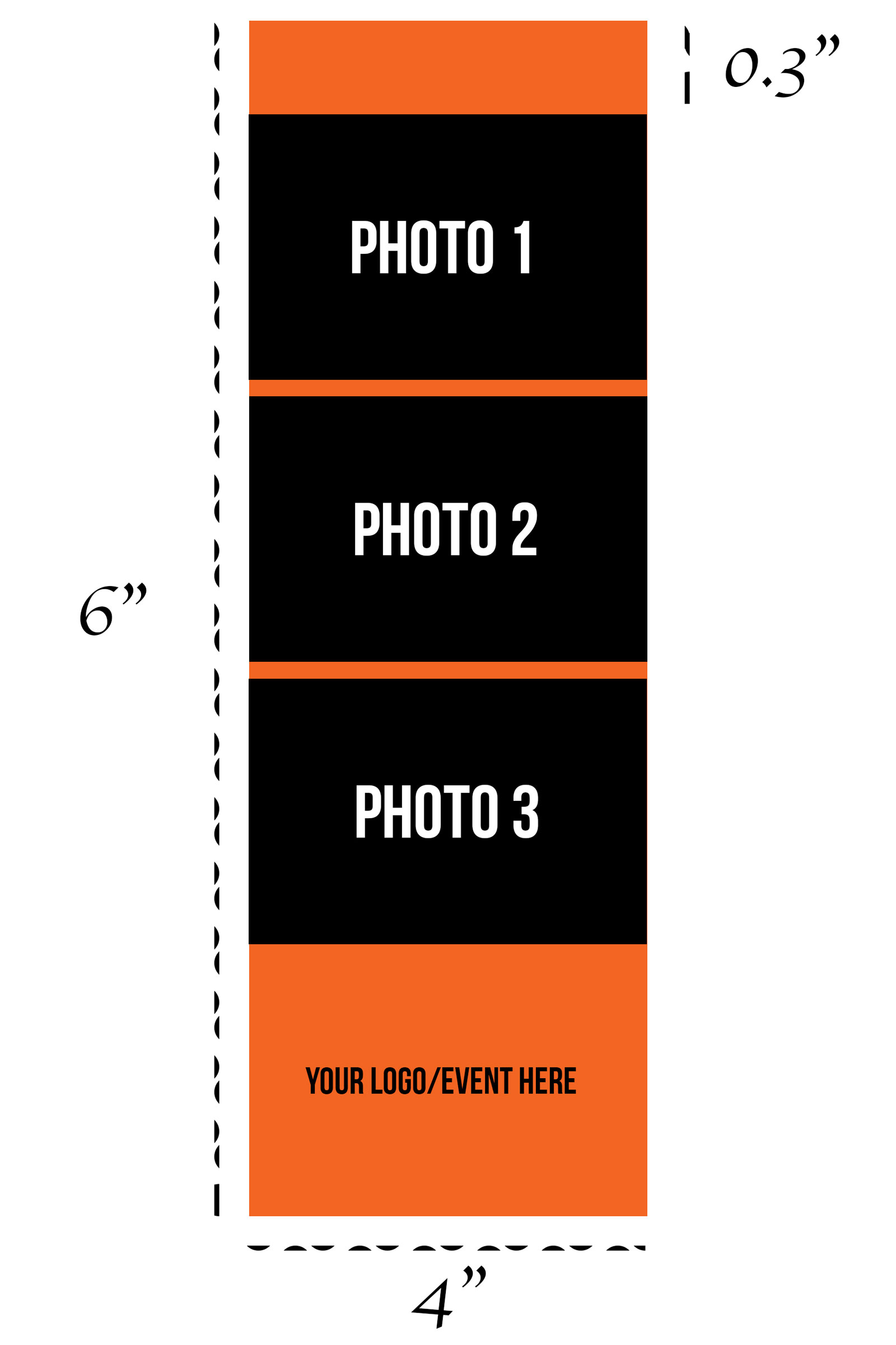Classic three-photo strip layout