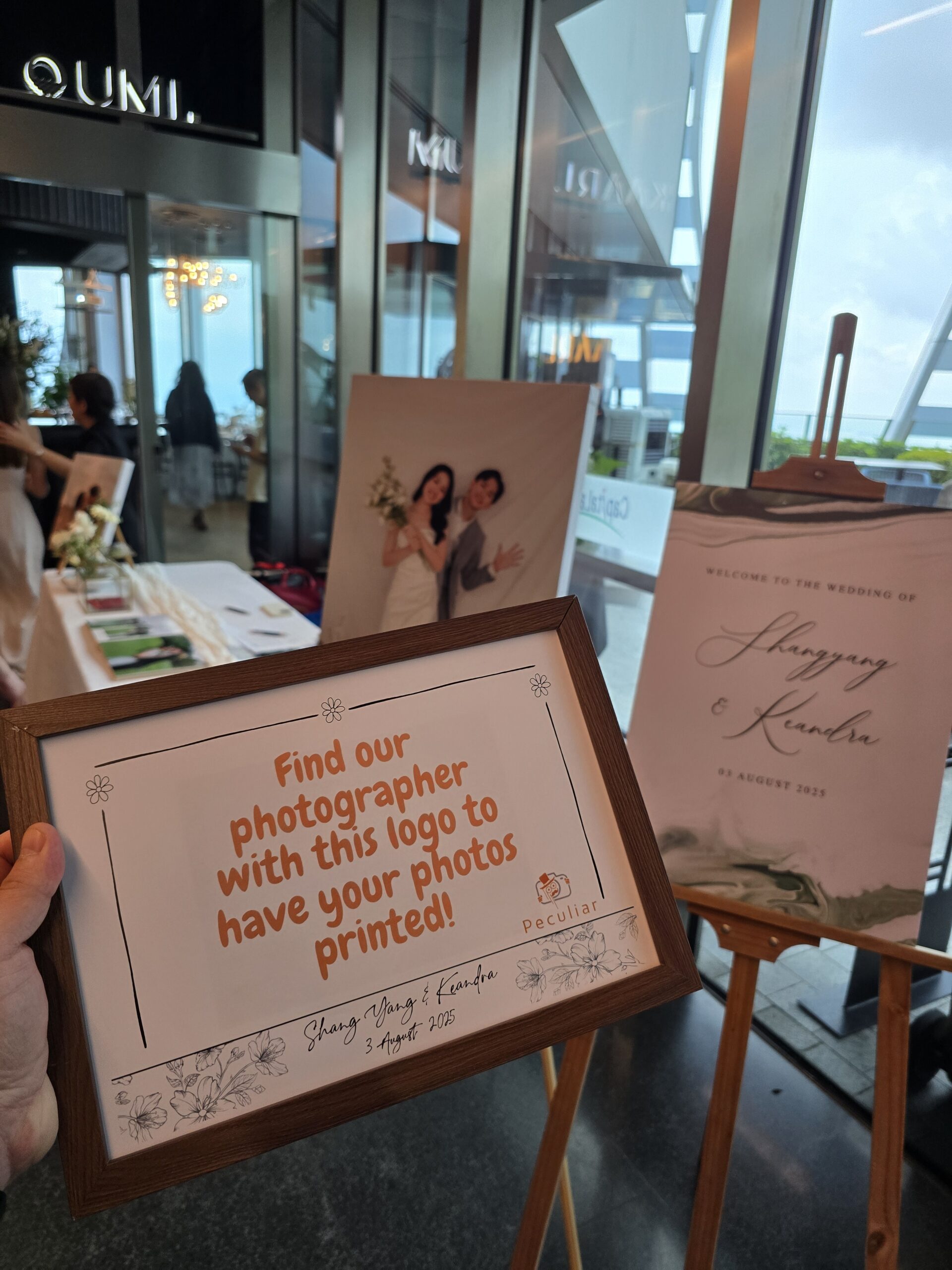 Audio video guestbook setup at a Singapore wedding